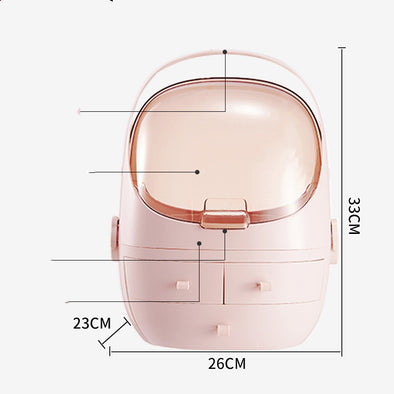 Dust-Proof Desktop Makeup Organizer & Lipstick Rack for Skincare, Vanity,