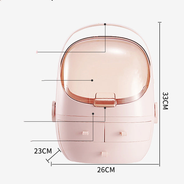 Dust-Proof Desktop Makeup Organizer & Lipstick Rack for Skincare, Vanity,