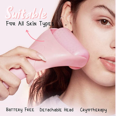 Anti-Puffiness Face & Eye Ice Roller, Cold Therapy Massager for Depuffing,
