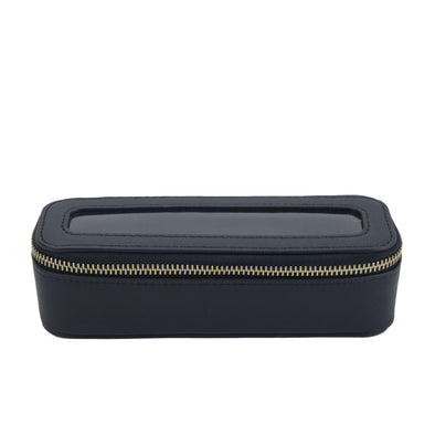 Travel Portable Leather Large-Capacity Cosmetic Brush & Skincare Storage Bag