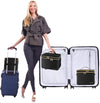 Portable Cosmetic Organizer with Separated Brush Compartments