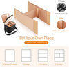 DIY modular shelf system with customizable options on a white background