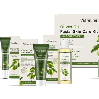 Olive Oil Beauty Set for Face — Brightening + Hydration with Antioxidant-Rich Olive Extracts